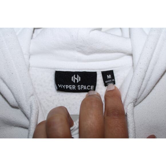 Hyper Space Men’s Hoddie white with Logo size M. - Picture 4 of 7